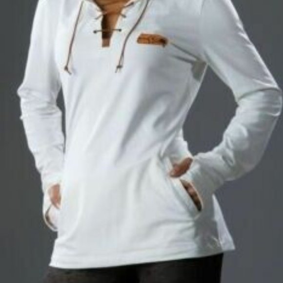 All-Sport Couture Womens NFL Seattle Seahawks Game On Cream Hoodie Top New - Picture 2 of 8